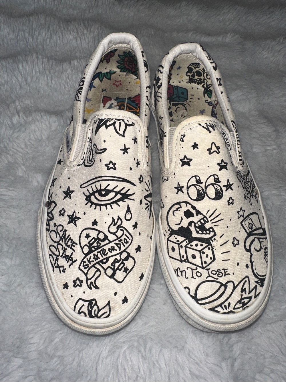 Vans U-Color Tattoo Classic Slip-On Sneakers Women’s Size 6.5